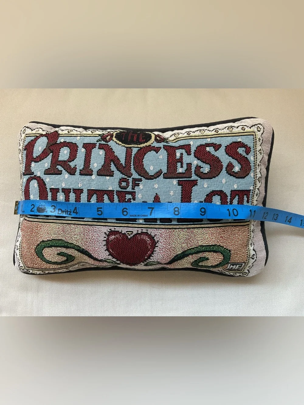 Vintage Mary Engelbreit Decorative Pillow “The Princess of Quite*A*Lot”